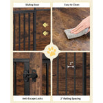 43.3 Inch Wooden Dog Crate Furniture,Barn Door & 2 Doors Indoor Dog Kennel,Heavy Duty Pet End Table, Customized
