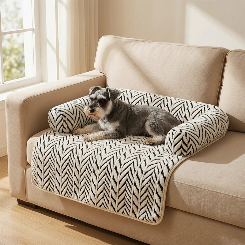 Fluffy Orthopedic Pet Sofa Bed & Couch Protector