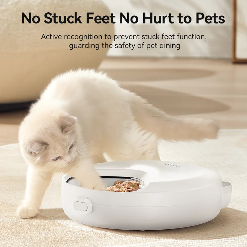 ROJECO 4 Meals Wireless Automatic Cat Feeder For Wet Dry Feeding Food Dispenser For Cats Dog Multifunctional Smart Pet Feeder