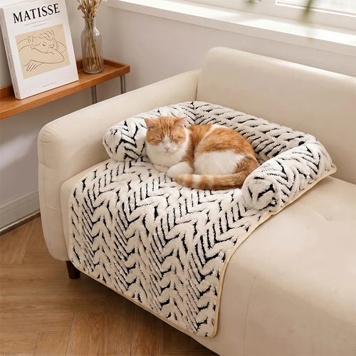 Fluffy Orthopedic Pet Sofa Bed & Couch Protector