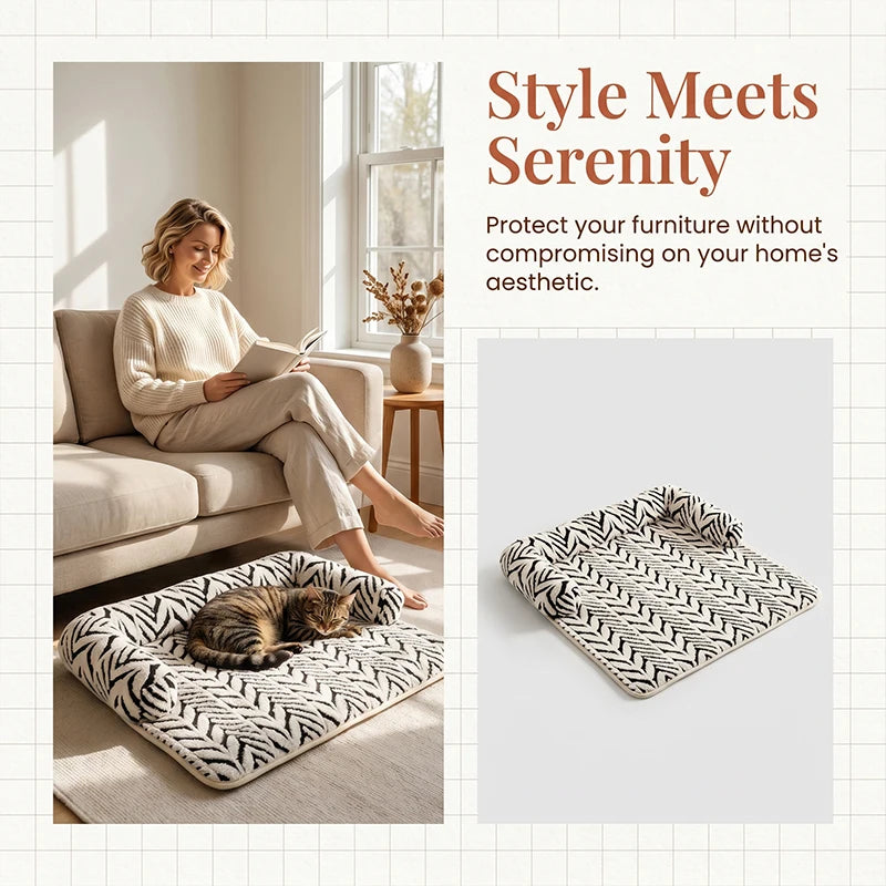 Fluffy Orthopedic Pet Sofa Bed & Couch Protector