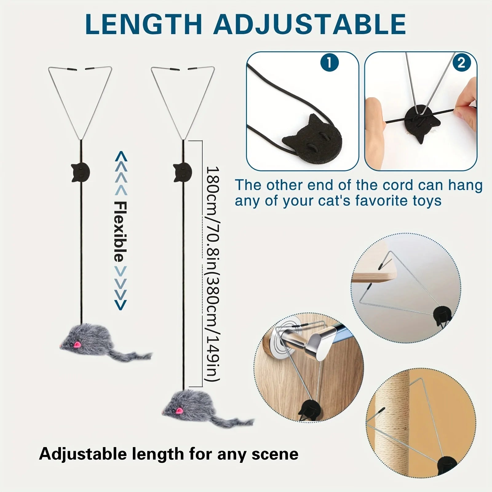 Interactive Door Hanging Cat Toy & Stress Reliever