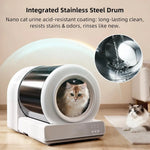 Stainless Steel Automatic Self-Cleaning Cat Litter Box, APP Control, Low Entry & Safe Design, Custom