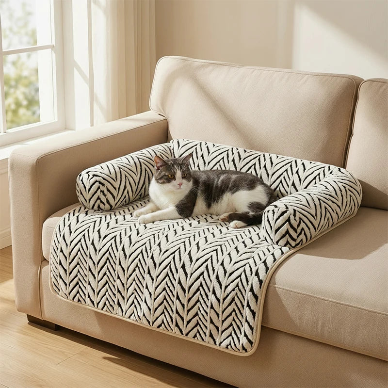 Fluffy Orthopedic Pet Sofa Bed & Couch Protector